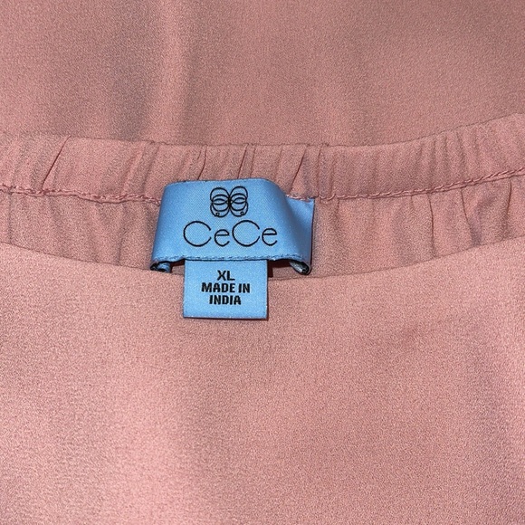 Cece Dusty Rose on/off shoulder blouse with ruffled sleeves size XL - Picture 5 of 5